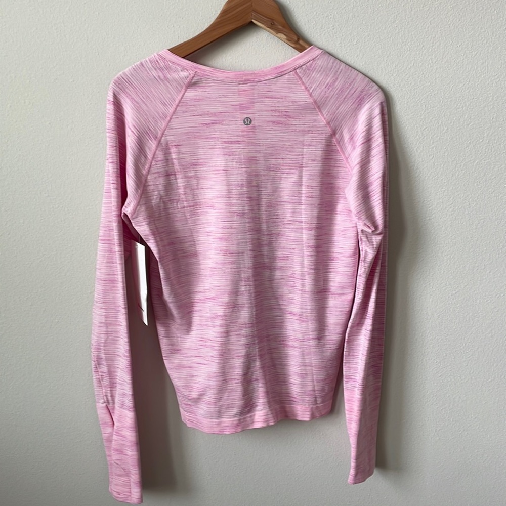NWT Lululemon Swiftly Tech Race Milkshake/Strawberry Milkshake Multi Size 12 - Picture 2 of 7